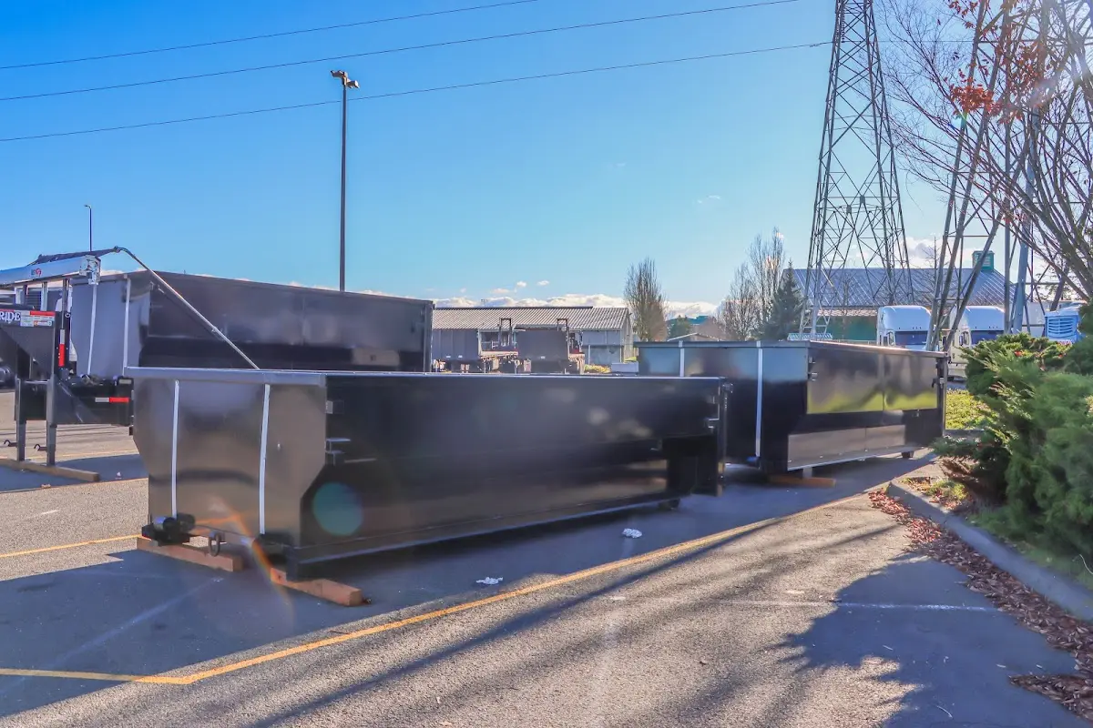 Roll-off dumpster ready for waste disposal at job site for Roll Off Dumpster Rental in Tamalpais-Homestead Valley